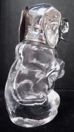 Antique German Sterling Silver Glass Figural Elephant Sugar Caster - 4424799