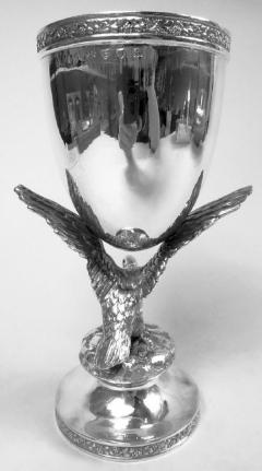 Antique German Sterling Silver Goblet with Imperial Eagle - 3986507