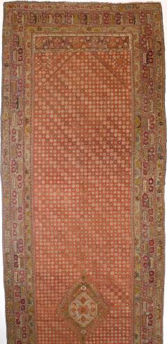 Antique Ghiordes Long Rug 6 7 x 24 4  - 4318881