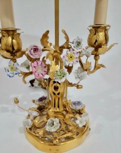 Antique Gilt Bronze Enamel Bouillotte Lamp - 1885033