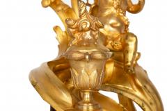 Antique Gilt Bronze Fireplace Fender with Chenets by Bouhon Paris - 4623298