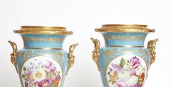 Antique Gilt Bronze Mounted Blue Ground Jacob Petit Handled Urn ca 1834 - 3988244