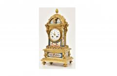 Antique Gilt Bronze S vres Porcelain Mantel Clock Raingo Fr res S vres Paris - 4315742