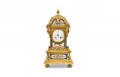Antique Gilt Bronze S vres Porcelain Mantel Clock Raingo Fr res S vres Paris - 4315744