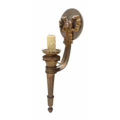 Antique Gilt Bronze Torchere Wall Light Sconces a Pair - 4564878