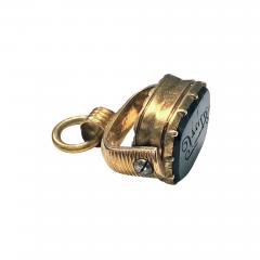 Antique Gold Basket swivel seal Fob C 1840 - 1147581