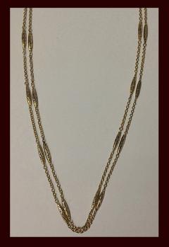 Antique Gold Muff Chain English c 1890 - 50618
