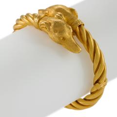 Antique Gold Whippet Dog Bracelet - 691497