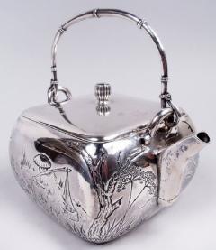 Antique Gorham Japonesque Sterling Silver Teapot 1881 - 3986593