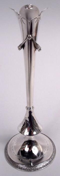 Antique Gorham Victorian Classical Sterling Silver Bud Vase 1872 - 4107160
