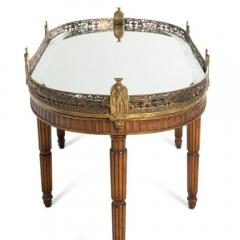 Antique Gothic Revival Cocktail Table W Winged Griffins Angels - 3820634