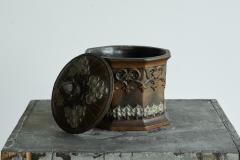 Antique Gothic Revival Style Lidded Tobacco Pot 19th Century - 4582561