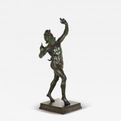 Antique Grand Tour Italian Bronze Sculpture of Dancing Faun of Pompeii - 4464263