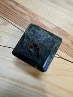 Antique Green Marble Box with Bronze Accents and Animal Finial - 4795554
