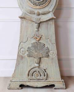 Antique Gustavian Longcase Clock Hand Carved Pine Sweden 1820 - 4558028