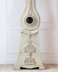 Antique Gustavian Longcase Clock Hand Carved Pine Sweden 1820 - 4558087