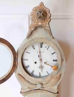 Antique Gustavian Longcase Clock Hand Carved Pine Sweden 1820 - 4558093
