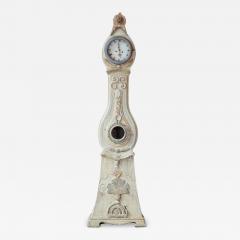 Antique Gustavian Longcase Clock Hand Carved Pine Sweden 1820 - 4559292