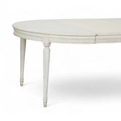 Antique Gustavian Style Paint Decorated Extension Dining Table - 4215842