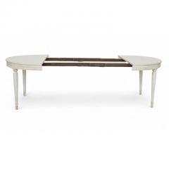 Antique Gustavian Style Paint Decorated Extension Dining Table - 4215843