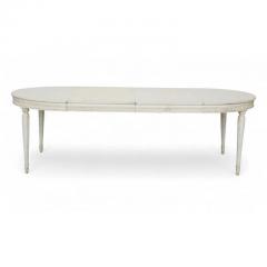 Antique Gustavian Style Paint Decorated Extension Dining Table - 4215844