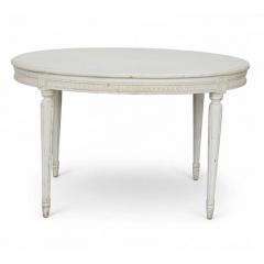 Antique Gustavian Style Paint Decorated Extension Dining Table - 4215845