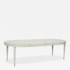 Antique Gustavian Style Paint Decorated Extension Dining Table - 4217310
