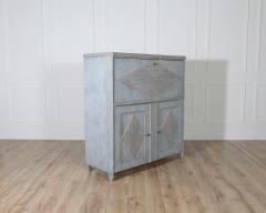 Antique Gustavian Style Painted Bureau in Blue circa 1840 1850 - 4282328