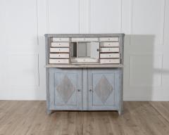 Antique Gustavian Style Painted Bureau in Blue circa 1840 1850 - 4282411