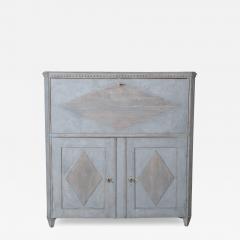 Antique Gustavian Style Painted Bureau in Blue circa 1840 1850 - 4287978