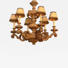 Antique Gustavian Style Swedish Beechwood Chandelier - 4589537