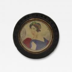 Antique Gutta Percha Snuff Box with Portrait of a Lady Late 19th Century - 4027164