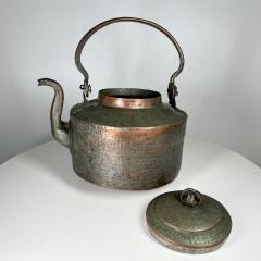 Antique Hammered Copper Tea Kettle with Flair - 2970661