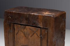 Antique Hand Carved Rustic Wood Cabinet Italy 19th Century - 4593834