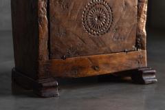 Antique Hand Carved Rustic Wood Cabinet Italy 19th Century - 4593896