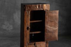 Antique Hand Carved Rustic Wood Cabinet Italy 19th Century - 4593975