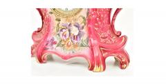 Antique Hand Painted Porcelain La Layon Mantel Clock by Royal Bonn for Ansonia - 4313432