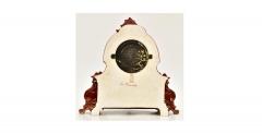Antique Hand Painted Porcelain Mantel Clock La Manche Royal Bonn For Ansonia - 4315377