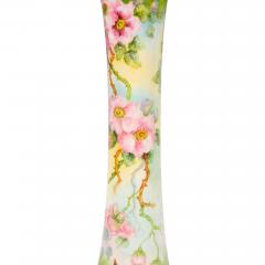 Antique Hand painted Gilt Decorated Tall Porcelain Rose Vase Belleek Willets - 3624322