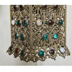 Antique Hanging Light with Faceted Jewels - 3046200
