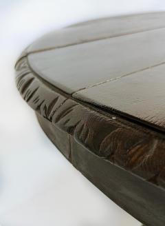 Antique Heavily Carved Griffins Wood Center Game Table on Casters - 4416335