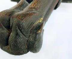 Antique Heavily Carved Griffins Wood Center Game Table on Casters - 4416381