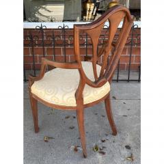 Antique Hepplewhite Painted Open Armchair 1 of 2 - 4707423