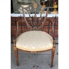 Antique Hepplewhite Painted Open Armchair 1 of 2 - 4707425