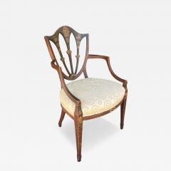 Antique Hepplewhite Painted Open Armchair 1 of 2 - 4708136