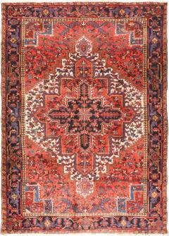 Antique Heriz Rug 7 9 x 10 11  - 4553443