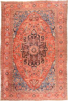 Antique Heriz Serapi Rug 11 7 x 18 5  - 4298404