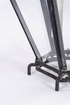 Antique Hexagonal Glass Paneled Domed Copper Lantern - 4542324