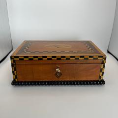 Antique Historicism Box Birch Marqueterie Shell Inlay Germany circa 1880 - 4422319