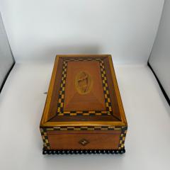 Antique Historicism Box Birch Marqueterie Shell Inlay Germany circa 1880 - 4422325
